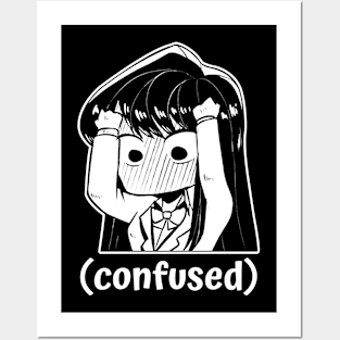 Funny Manga Meme Confused Chibi Girl Posters and Art